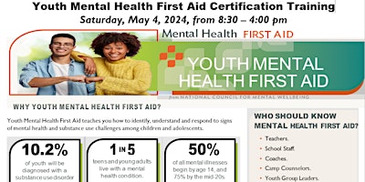 Immagine principale di Youth Mental Health First Aid Certification Training 