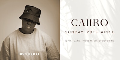 Imagen principal de MAYA presents CAIIRO| 28.04.24