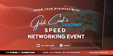 Imagem principal de Gold Coast's Leading Speed Networking Event – Online – Tue 30 Apr