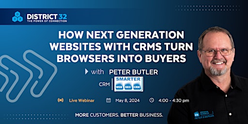 Imagen principal de Webinar: How Next Generation Websites with CRMs Turn Browsers into Buyers