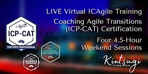 Imagen principal de WEEKEND - Coaching Agile Transformations (ICP-CAT) | Mastering Agility