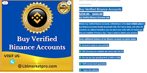Imagen principal de Buy Verified Binance Accounts