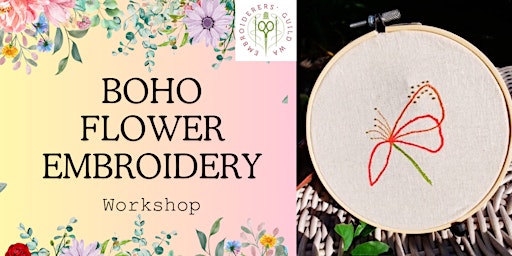 Primaire afbeelding van Boho Flower Embroidery Workshop