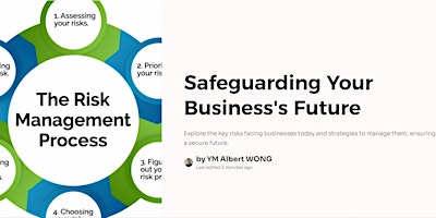 Primaire afbeelding van Safeguard Your Business’ Future: what risks are we facing and how to manage