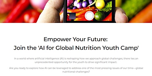 Imagem principal do evento AI for Global Nutrition Youth Camp