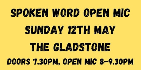 Spoken Word Open Mic at The Gladstone