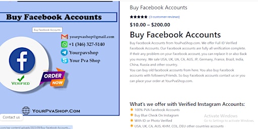 Immagine principale di Buy Facebook Accounts 