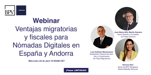 Image principale de Nómadas Digitales en España y Andorra: Ventajas migratorias y fiscales.