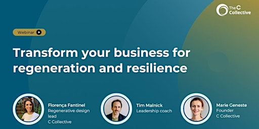 Transform your business for REGENERATION and resilience primary image