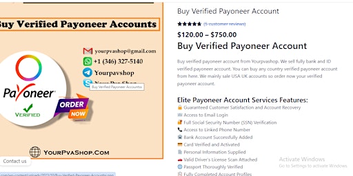 Primaire afbeelding van Buy Verified Payoneer Account