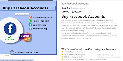 Primaire afbeelding van Buy Facebook Accounts