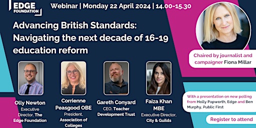 Advancing British Standards: Navigating the next decade of 16-19 education primary image