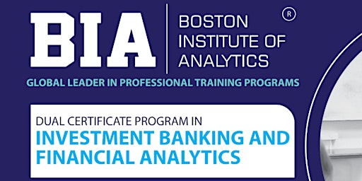 Hauptbild für Free Masterclass on Investment Banking and Financial Analytics