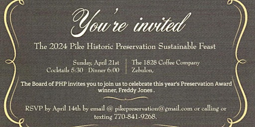 Imagem principal de 2024 Pike Historic Preservation Sustainable Feast