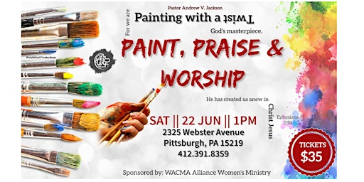 Immagine principale di Painting with a TWIST: Paint, Praise & Worship 