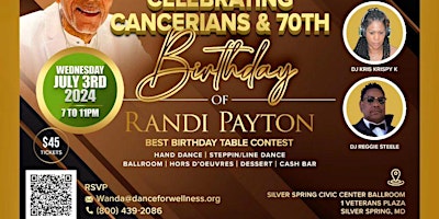 Imagem principal do evento Celebrating Cancerians & Randi's 70th Birthday