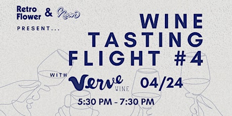 Wine Tasting Flight #4 with Retro Flower and Verve Wine