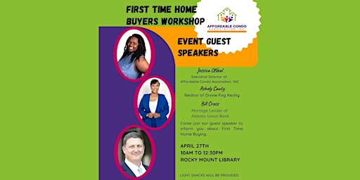 Image principale de Free Community Event- First Time Homebuying Workshop