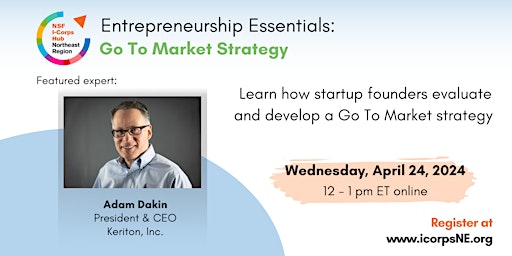 Entrepreneurship Essentials: Go To Market Strategy primary image