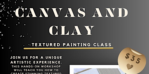 Imagen principal de Canvas & Clay textured painting class