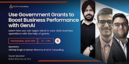 Immagine principale di Use Government Grants to Boost Business Performance with GenAI 