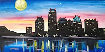 Primaire afbeelding van Luminous Cityscape - Paint and Sip by Classpop!™