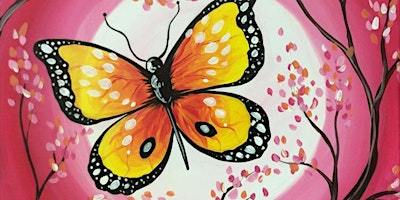 Primaire afbeelding van Fluttering Butterfly - Family Fun - Paint and Sip by Classpop!™