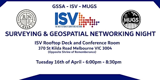 Immagine principale di GSSA x ISV x MUGS Surveying and Geospatial Networking Event 