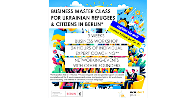 Imagem principal do evento BUSINESS MASTERCLASS FOR UKRAINIAN CITIZENS IN BERLIN