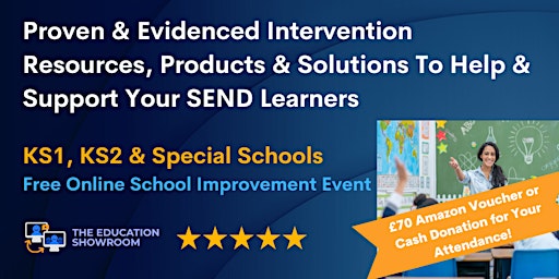 Evidenced Intervention Resources & Solutions To Support Your SEND Learners primary image