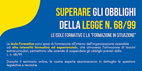 Superare gli obblighi della Legge n. 68/99