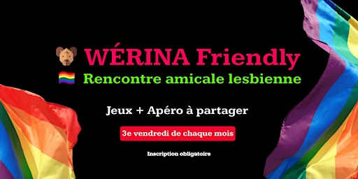 Imagem principal do evento Wérina Friendly: Rencontre amicale lesbienne / Pré-Pride de Lille 2024