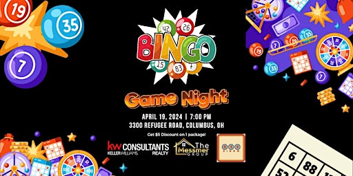 Imagem principal do evento Bingo Night with The Messmer Group and Keller Williams Consultants Realty