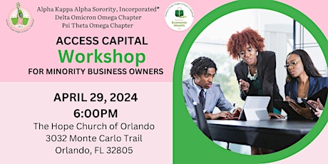 Access Capital Workshop for Minority-Owned Businesses