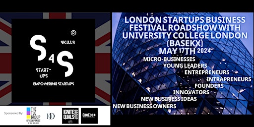 Primaire afbeelding van S4S London Startups Business Festival Roadshow Hosted by UCL (BaseKX)