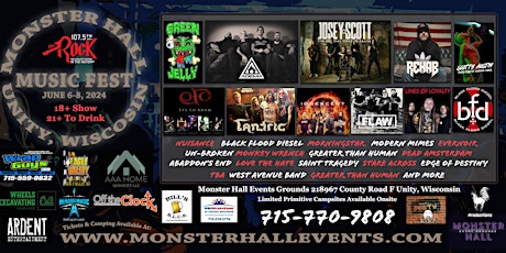 MONSTER HALL MUSIC FEST 2024   3-Day General Tickets (Pre-Gate Pricing)!!!