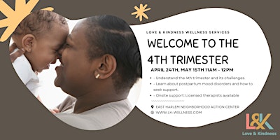 Imagem principal do evento Welcome to the 4th Trimester – PostPartum Support Series