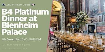 PLATINUM Dinner in the Saloon at Blenheim Palace primary image