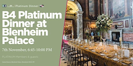 PLATINUM Dinner in the Saloon at Blenheim Palace