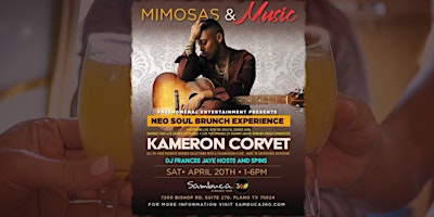 Primaire afbeelding van GRAMMY AWARD WINNER SINGER "KAMERON CORVET" LIVE IN CONCERT AT SAMBUCA 360