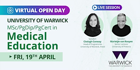 University of Warwick MSc in Medical Education for Healthcare professionals