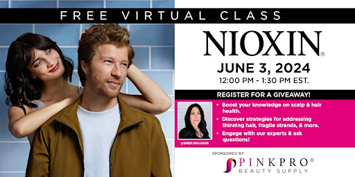 NIOXIN Virtual Sponsored by PinkPro Beauty Supply  primärbild
