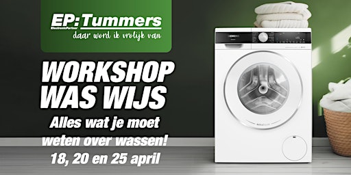 Imagem principal de Workshop Was Wijs | Alles wat je moet weten over wassen - Roermond