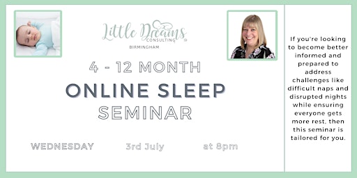 Imagen principal de 4 - 12 months Online Sleep Seminar