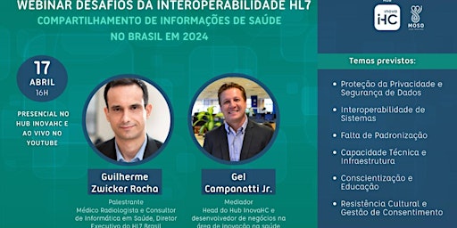 Imagen principal de Webinar Desafios da Interoperabilidade HL7