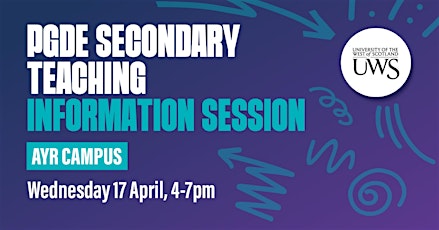 UWS PGDE Secondary Information Evening 2024