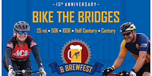 Imagem principal de 15th Annual Bike the Bridges and BrewFest