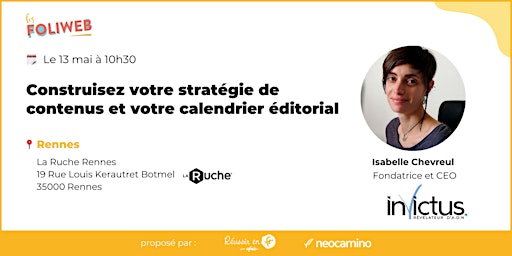 Hauptbild für Construisez votre stratégie de contenus et votre calendrier éditorial