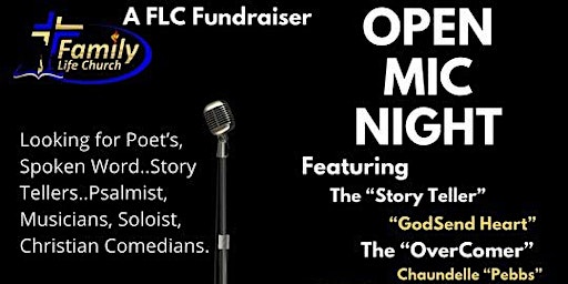 Image principale de Family Life Chruch Open Mic Night