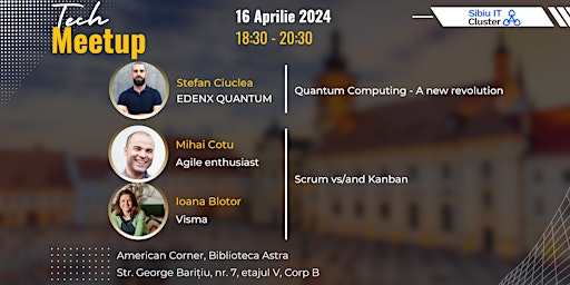 Primaire afbeelding van Tech Meetup Sibiu - April Edition